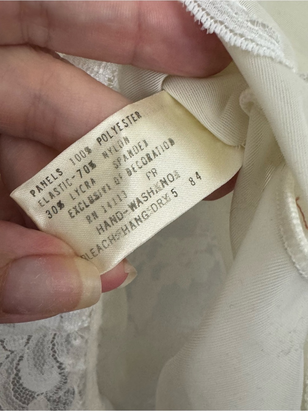Vintage Union Made Dolores for Poirette Lace Bustier Bodysuit Ivory Lingerie 36 - Picture 4 of 7